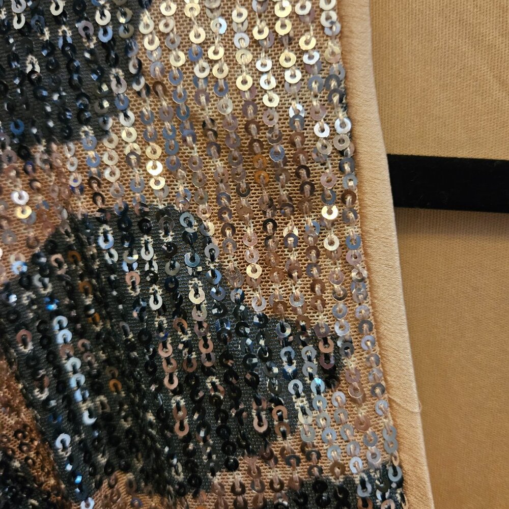 Sequins Animal Print Romper - Picture 4 of 10